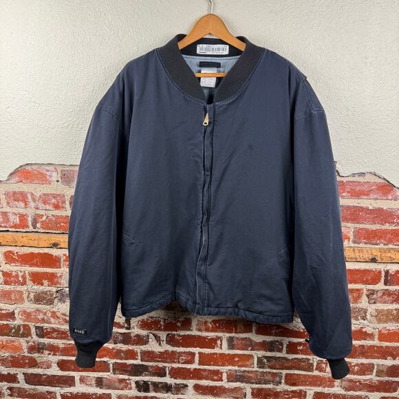 Workrite FR Jacket Sz 3XL Blue Canvas Zip Up Insulated Flame Resistant Workwear - Picture 1 of 13